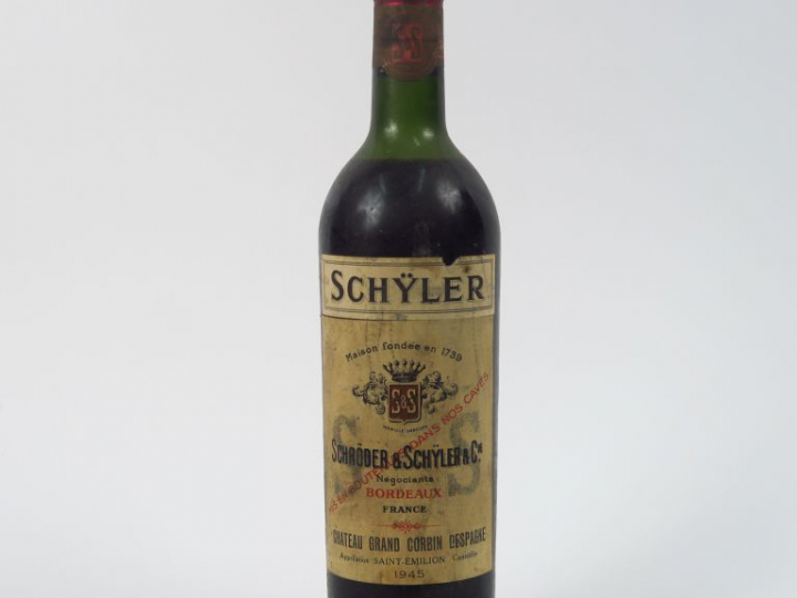 1 BOUTEILLE CHÂTEAU GRAND CORBIN DESPAGNE ST EMILION SCHYLER - 1945 - 