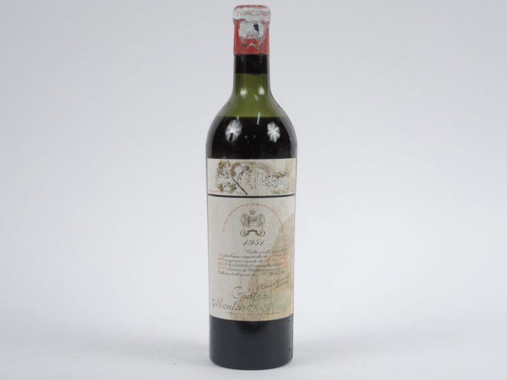 1 BOUTEILLE CHÂTEAU MOUTON ROTHSCHILD 1er GCC PAUILLAC - 1951 - MEP-BE