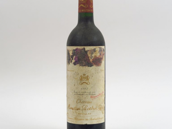 1 BOUTEILLE CHÂTEAU MOUTON ROTHSCHILD 1er GCC PAUILLAC - 1992 - ELF