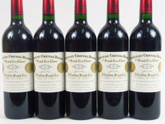 Vente aux enchères 5 BOUTEILLES CHÂTEAU CHEVAL BLANC 1er GCC ST EMILION - 2000 - CBO REMI
