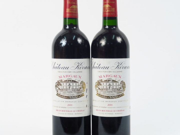 2 BOUTEILLES CHÂTEAU KIRWAN GCC MARGAUX - 2001 - 1 ETLA