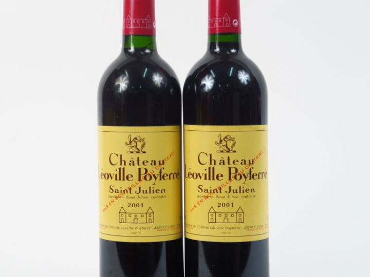2 BOUTEILLES CHÂTEAU LEOVILLE POYFERRE GCC ST JULIEN - 2001