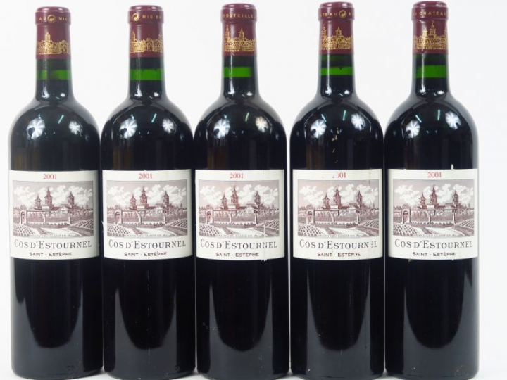 5 BOUTEILLES CHÂTEAU COS D'ESTOURNEL GCC ST ESTEPHE - 2001