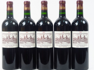 Vente aux enchères 5 BOUTEILLES CHÂTEAU COS D'ESTOURNEL GCC ST ESTEPHE - 2001