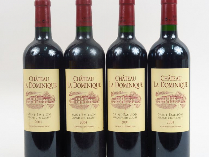 4 BOUTEILLES CHÂTEAU LA DOMINIQUE GCC ST EMILION - 2004