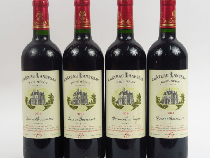 4 BOUTEILLES CHÂTEAU LANESSAN HAUT MEDOC - 2004 