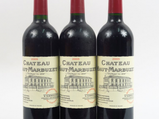 Vente aux enchères 3 BOUTEILLES CHÂTEAU HAUT MARBUZET ST ESTEPHE - 2005