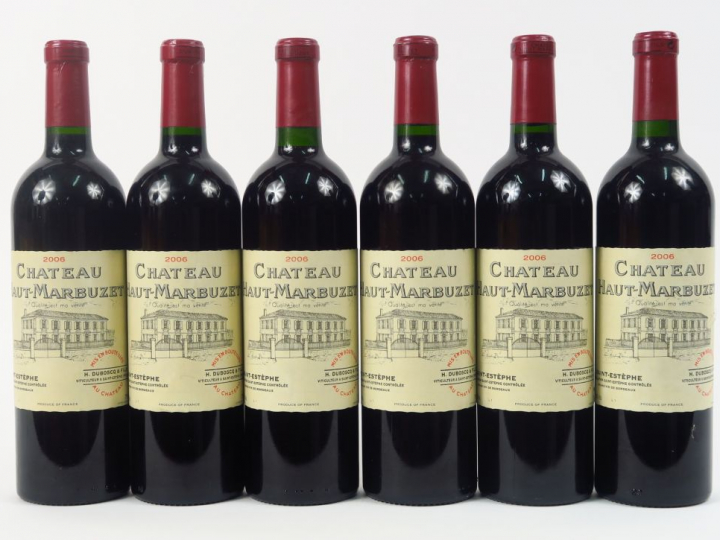 6 BOUTEILLES CHÂTEAU HAUT MARBUZET ST ESTEPHE - 2006