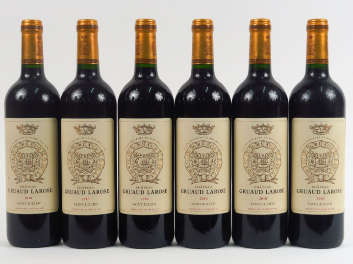 6 BOUTEILLES CHÂTEAU GRUAUD LAROSE GCC ST JULIEN - 2010 - CBO