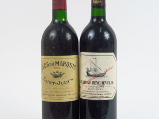 Vente aux enchères 2 BOUTEILLES GCC ST JULIEN : 1 CHÂTEAU BEYCHEVELLE 1991 - 1 CLOS DU MA