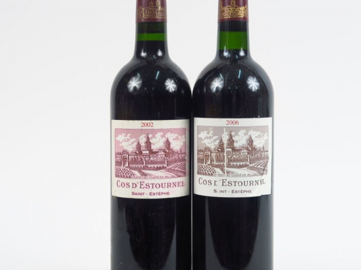 2 BOUTEILLES CHÂTEAU COS D'ESTOURNEL GCC ST ESTEPHE : 1 de 2002 ELF - 