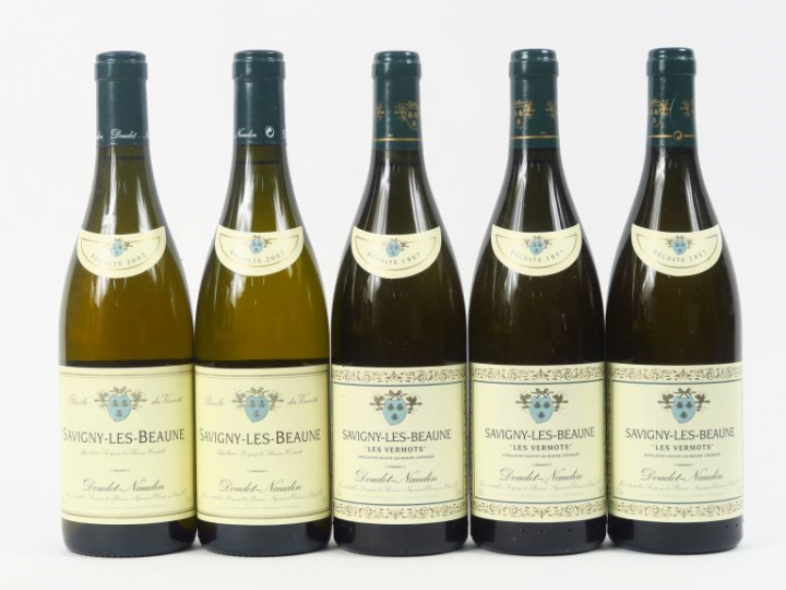 5 BOUTEILLES SAVIGNY LES BEAUNE DOUDET NAUDIN - 3 'LES VERMOTS' de 199