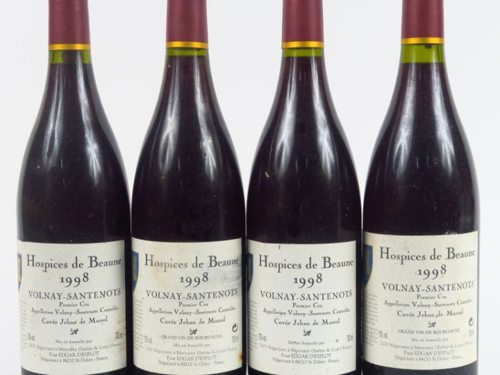 4 BOUTEILLES VOLNAY SANTENOTS 1ER CRU 'CUVEE JEAN DE MASSOL' HOSPICES 