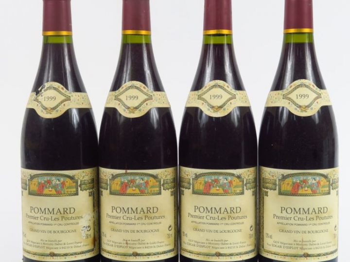 4 BOUTEILLES POMMARD 1er CRU 'LES POUTURES' D'ESPLOT - 1999