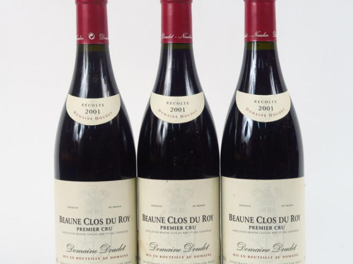 3 BOUTEILLES BEAUNE 1er CRU 'CLOS DU ROY' DOUDET - 2001