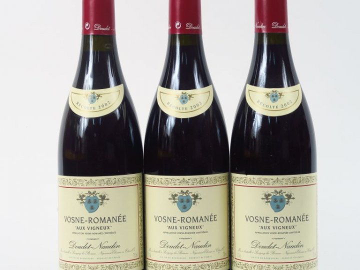 3 BOUTEILLES VOSNE ROMANEE 'AUX VIGNEUX' DOUDET NAUDIN - 2002