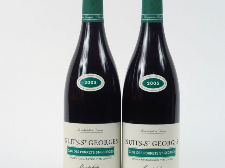 2 BOUTEILLES NUITS ST GEORGES 1er CRU 'CLOS DES PORRETS ST GEORGES' H.