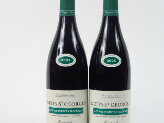 Vente aux enchères 2 BOUTEILLES NUITS ST GEORGES 1er CRU 'CLOS DES PORRETS ST GEORGES' H.
