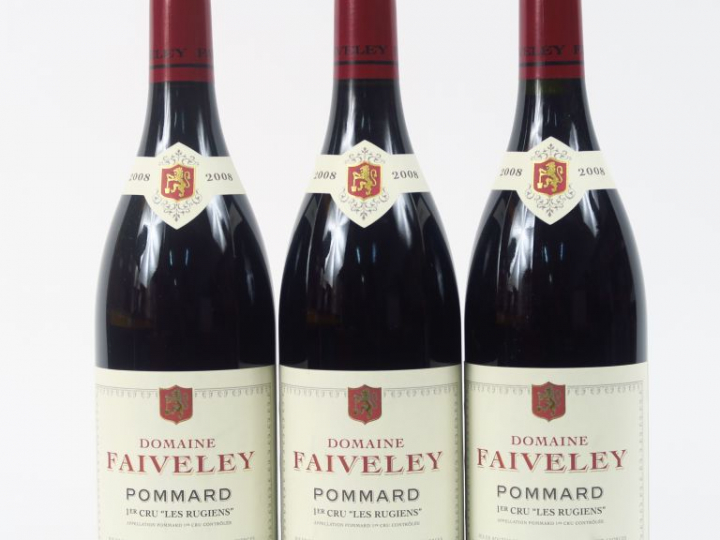 3 BOUTEILLES POMMARD 1er CRU 'LES RUGIENS' FAIVELEY - 2008