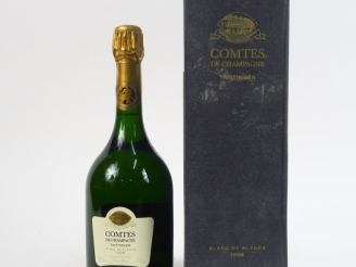 Vente aux enchères 1 BOUTEILLE CHAMPAGNE TAITTINGER COMTES DE CHAMPAGNE BLANC DE BLANCS -