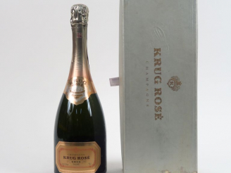 Vente aux enchères 1 BOUTEILLE CHAMPAGNE KRUG ROSE - COFFRET