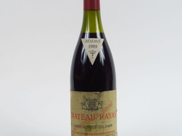 1 BOUTEILLE CHATEAUNEUF DU PAPE CHÂTEAU RAYAS J. REYNAUD - 1989 - 3,8 