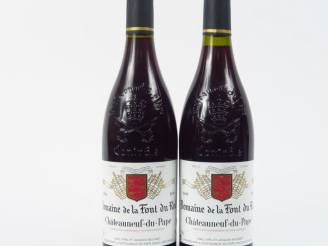 Vente aux enchères 2 BOUTEILLES CHATEAUNEUF DU PAPE DOMAINE DE LA FONT DU ROI MOUSSET - 1