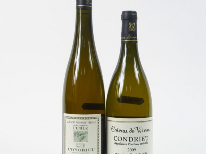 2 BOUTEILLES CONDRIEU G. VERNAY 2009 : 1 COTEAU DE VERNON - 1 LES CHAI