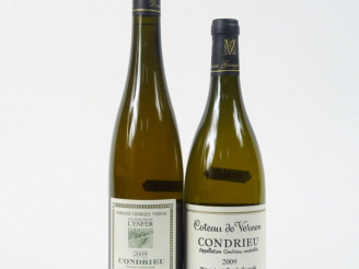 Vente aux enchères 2 BOUTEILLES CONDRIEU G. VERNAY 2009 : 1 COTEAU DE VERNON - 1 LES CHAI