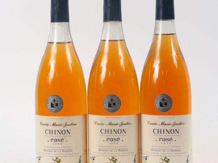 3 BOUTEILLES CHINON ROSE 'CUVEE MARIE JUSTINE' DOMAINE DE LA PERRIERE 