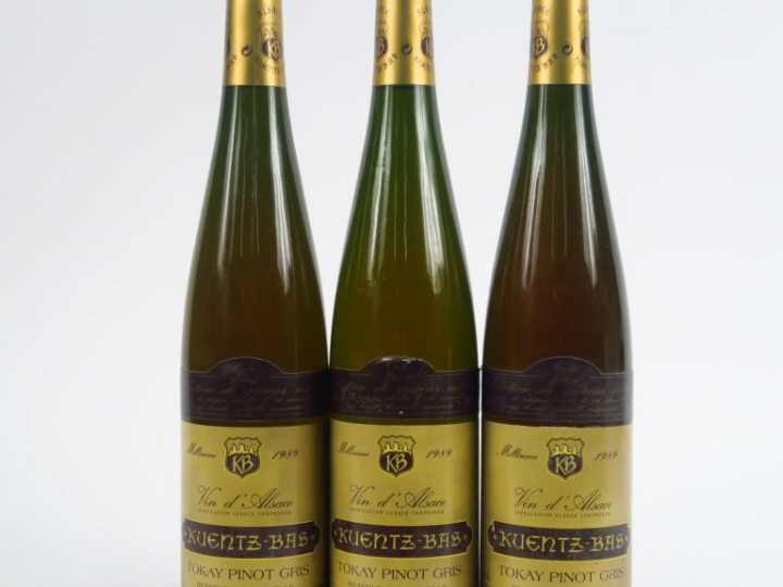 3 BOUTEILLES TOKAY PINOT GRIS 'RESERVE PERSONNELLE' KUENTZ BAS - 1989