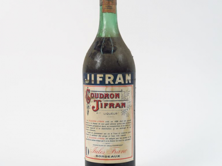 1 VIEILLLE BOUTEILLE GOUDRON JIFFRAN