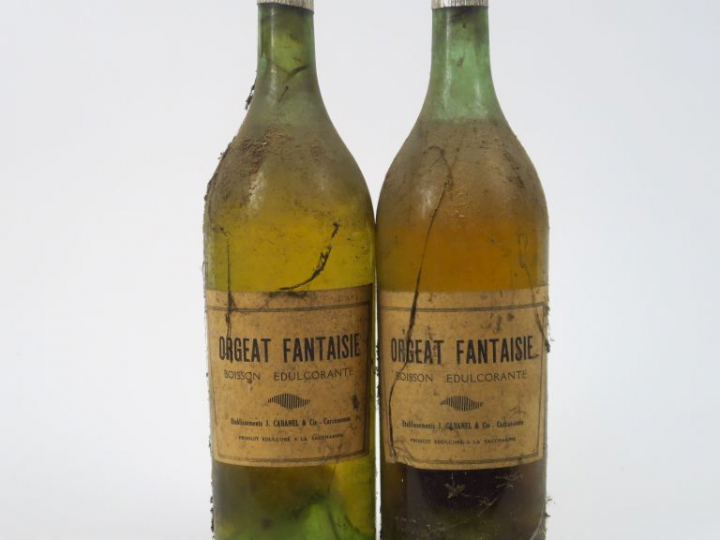 2 VIEILLES BOUTEILLES ORGEAT FANTAISIE 