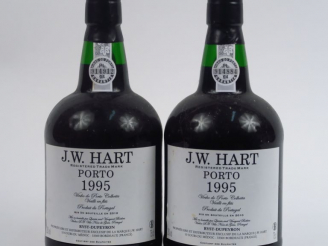 Vente aux enchères 2 BOUTEILLES PORTO J.W. HART - 1995 - MISE : 2010