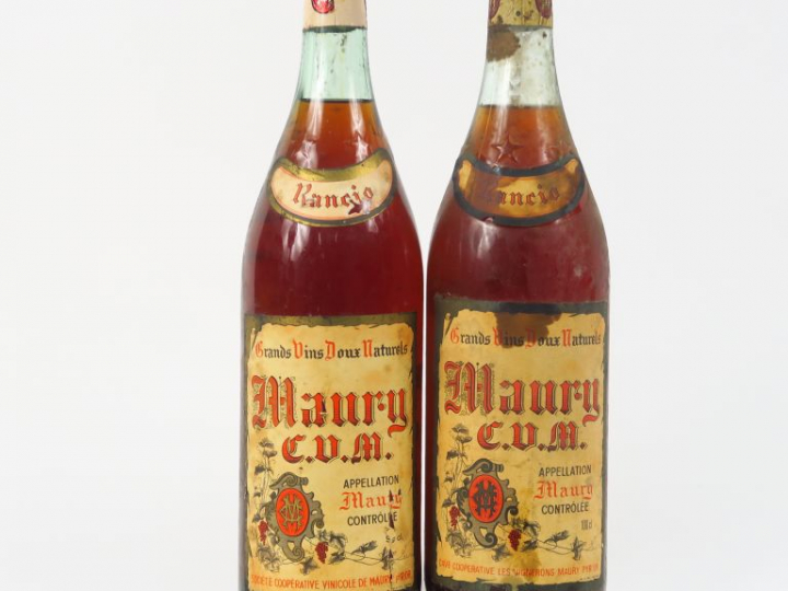 2 VIEILLES BOUTEILLES (1 L) RANCIO CAVE MAURY