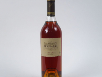 Vente aux enchères 1 BOUTEILLE BAS ARMAGNAC GELAS - 1949 - MISE : 2009/COFFRET