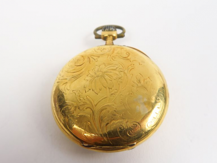 Montre de gousset en or jaune. Poids tel. 61,90 g
