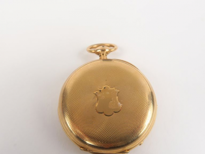 Montre de gousset Napoléon III en or jaune. Poids tel. 58,39 g