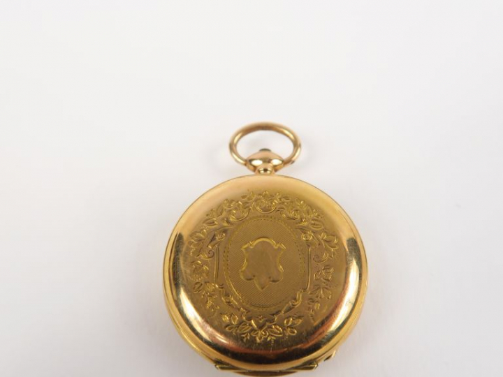 Montre de col en or jaune. Poids. 26 g