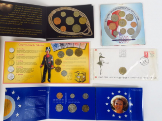 Vente aux enchères Ensemble de pièces dont Autriche, Hollande, Irlande Enveloppe 'jeux ol