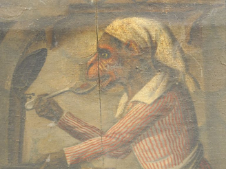 Vente aux enchères Ecole française dans le goût des singeries de Oudry "La cuisine et le 