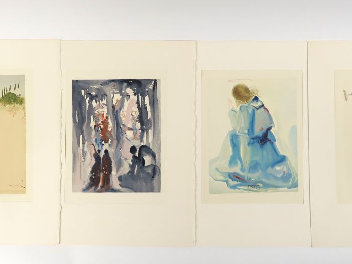 DALI (d'après). Suite de  huit lithographies.