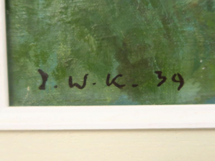 Imro WEINER-KRAL  "Jeune fille à la fleur" Huile sur toile. Signée du 