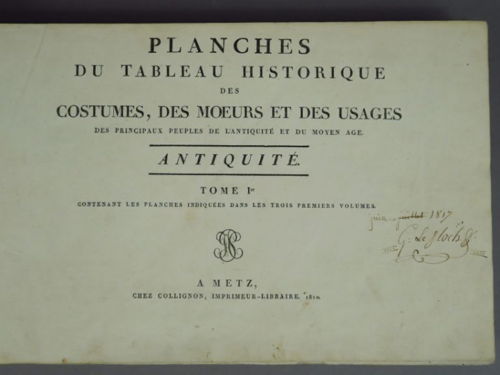 [SPALART, Robert Von]. Planches du tableau historique des costumes, de