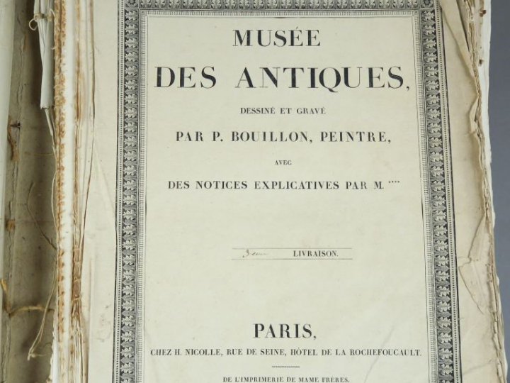 BOUILLON (P.). Musée des Antiques dessiné et gravé, avec des notes exp