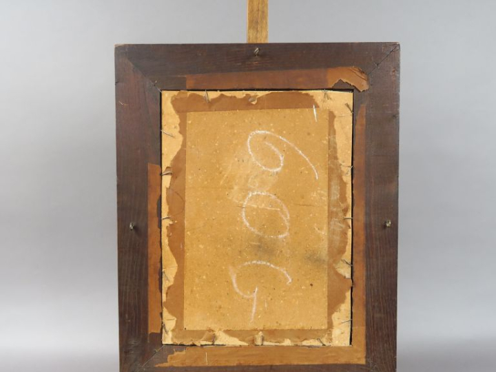 Etienne CHAUVELOT. "Femme d'Afrique du Nord" Huile sur carton.  Signée