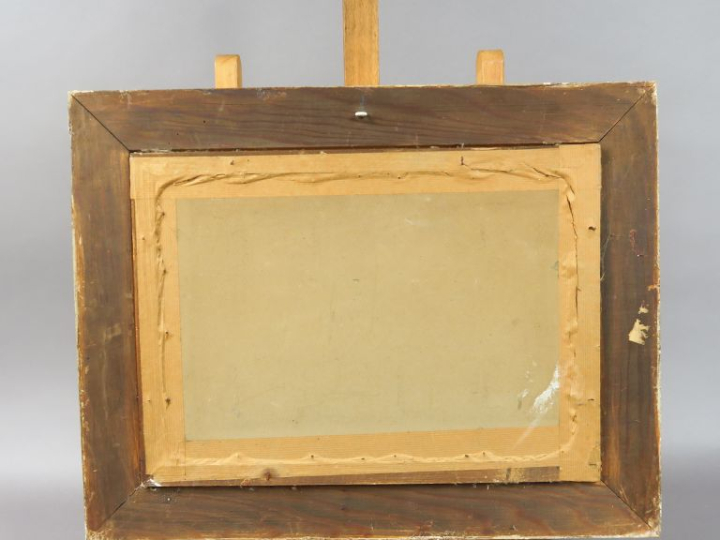 Frank WILL  "Bord de Seine à Paris" Dessin aquarellé.  Signé en bas à 