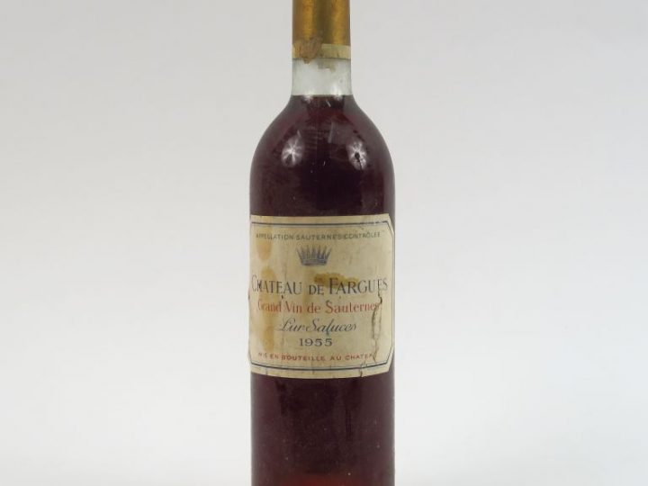 1 BOUTEILLE CHÂTEAU DE FARGUES SAUTERNES - 1955 - BG/ET