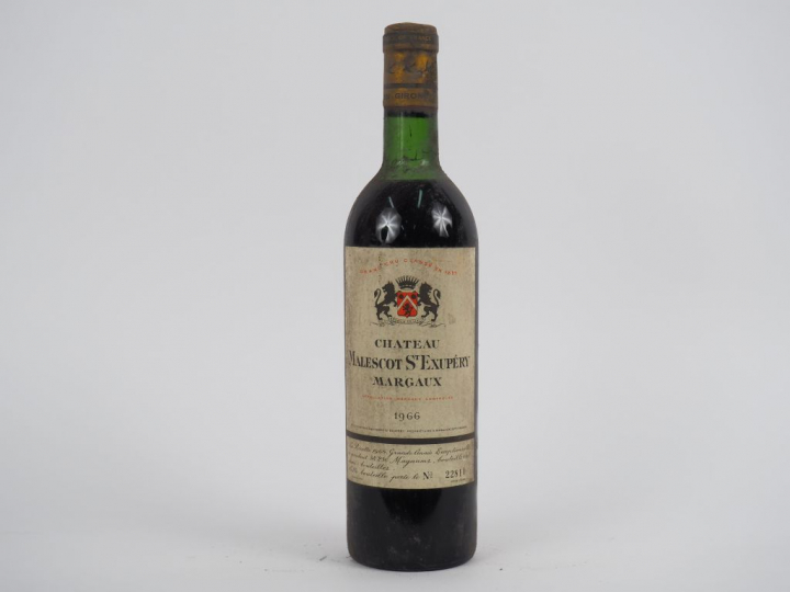1 BOUTEILLE CHÂTEAU MALESCOT ST EXUPERY GCC MARGAUX - 1966 - HEP-MEP/B
