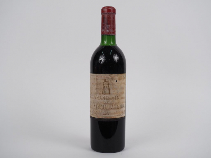 1 BOUTEILLE CHÂTEAU LATOUR 1er GCC PAUILLAC - 1969 - LB/EF/ETLA